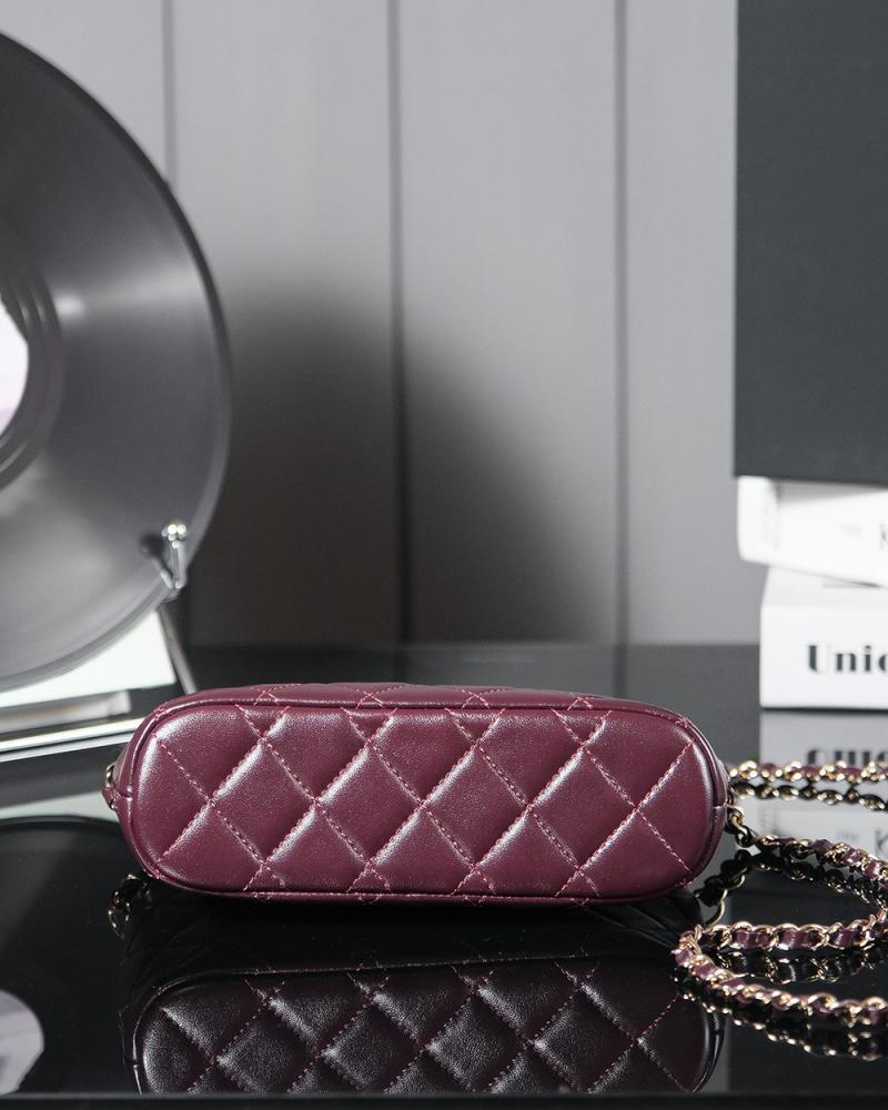 Chanel Lambskin Small Tote AS5130 Burgundy