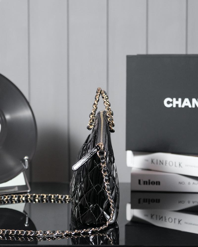 Chanel Patent Leather Small Tote Black AS3969