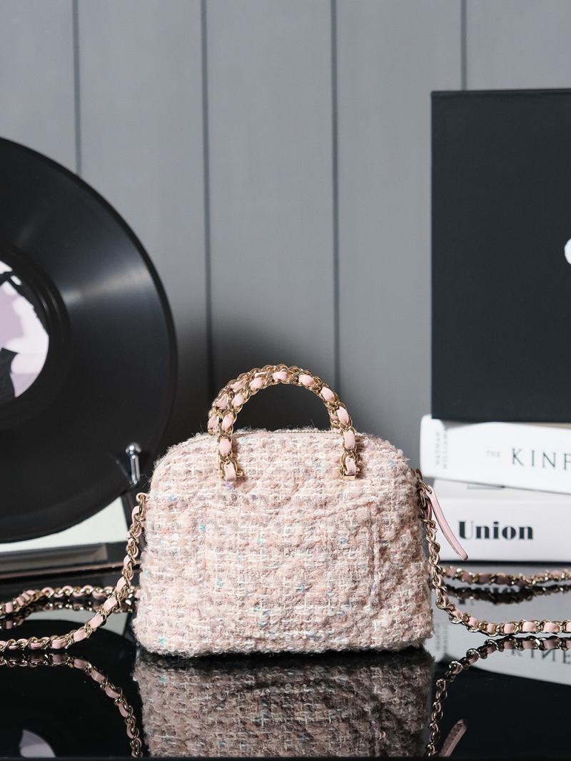 Chanel Wool Mini Tote Pink AS3354