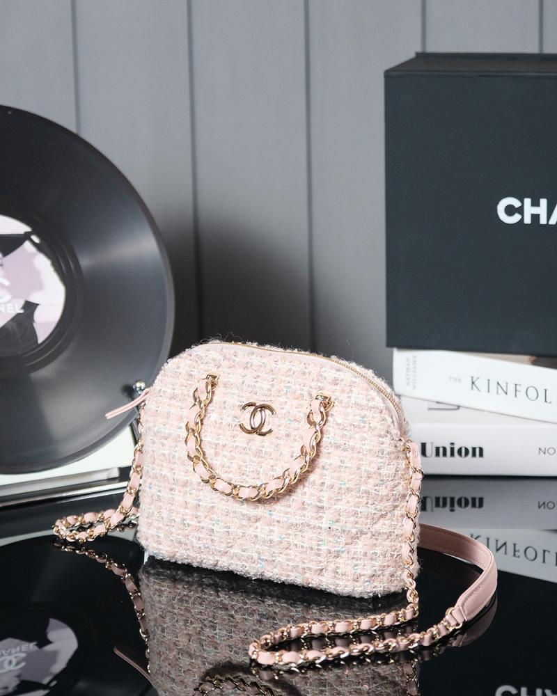 Chanel Wool Small Tote Pink AS5130