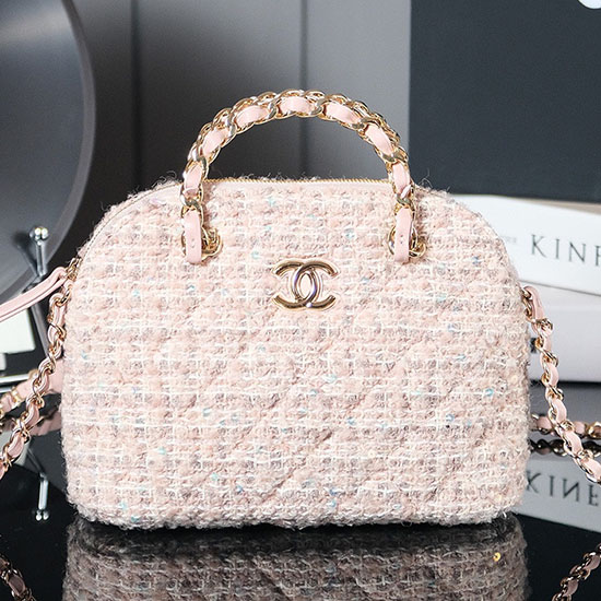 Chanel Wool Small Tote Pink AS5130