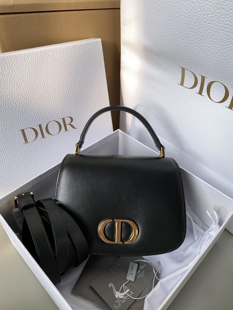 Dior Medium 30 Montaigne Avenue Top Handle Bag M9371 Black