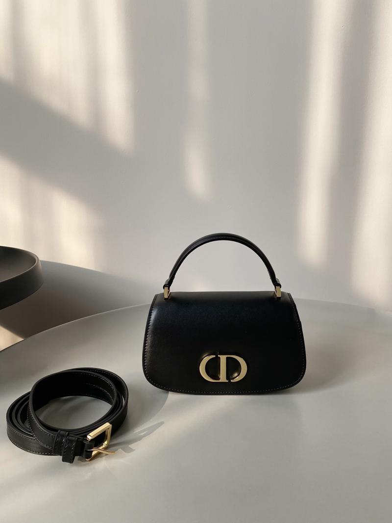 Dior Small 30 Montaigne Avenue Top Handle Bag Black M9370