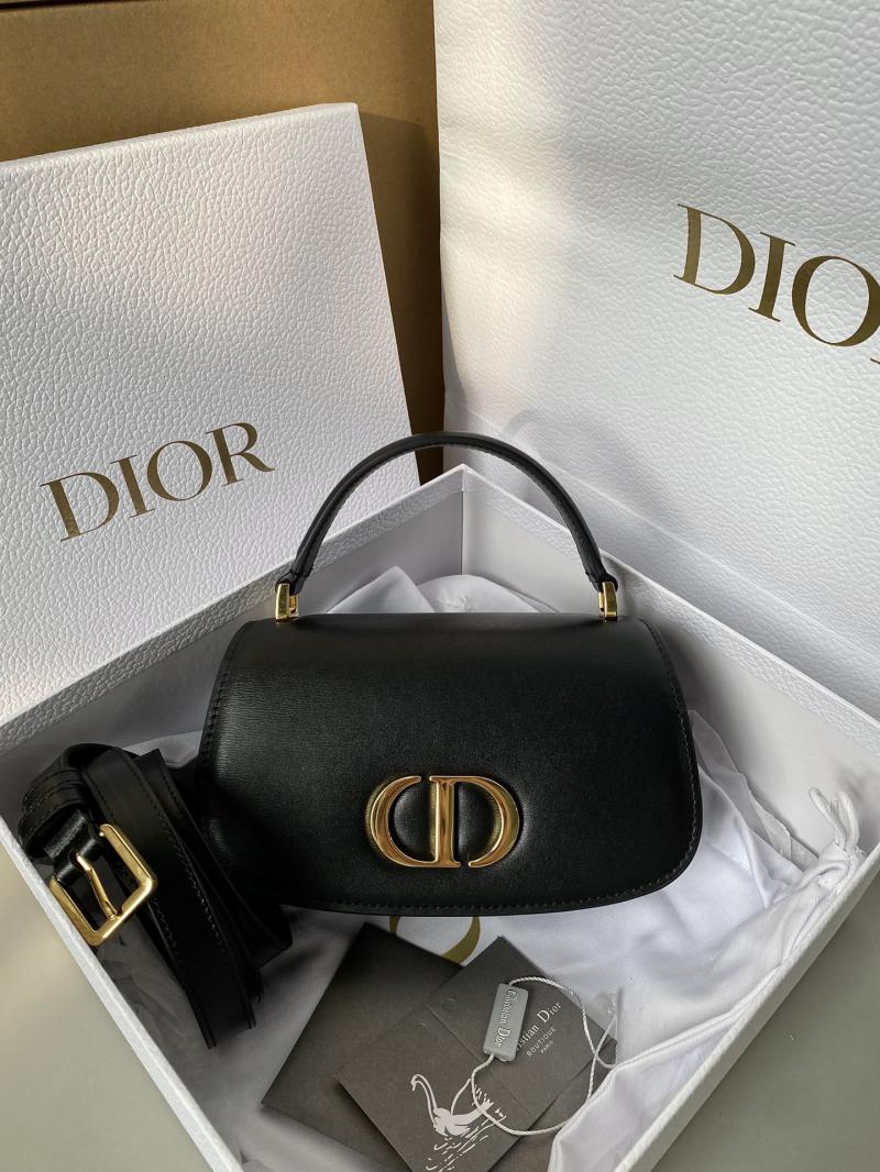 Dior Small 30 Montaigne Avenue Top Handle Bag Black M9370