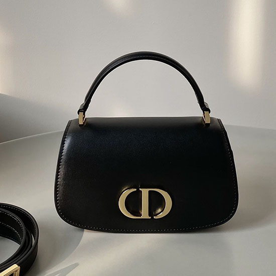 Dior Small 30 Montaigne Avenue Top Handle Bag Black M9370