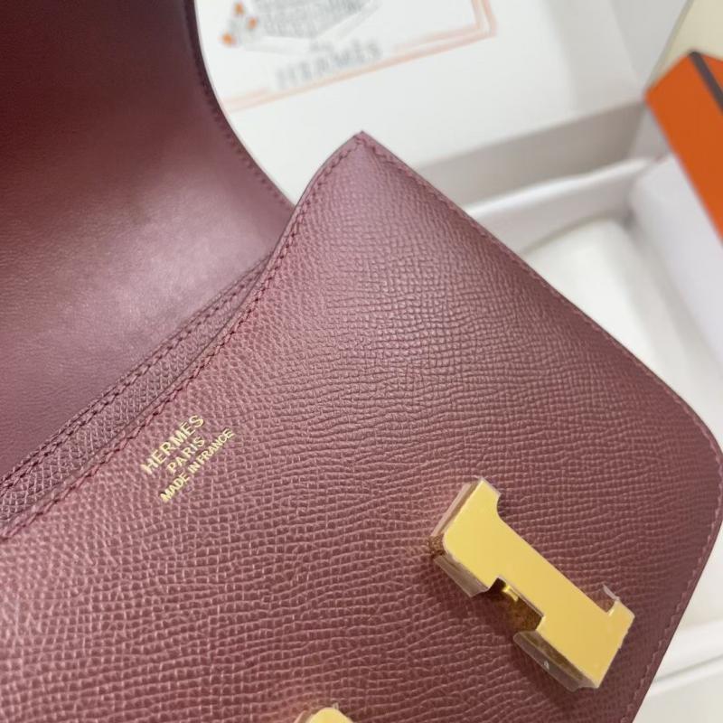 Hermes Epsom Leather Constance Bag HCE1923 Burgundy