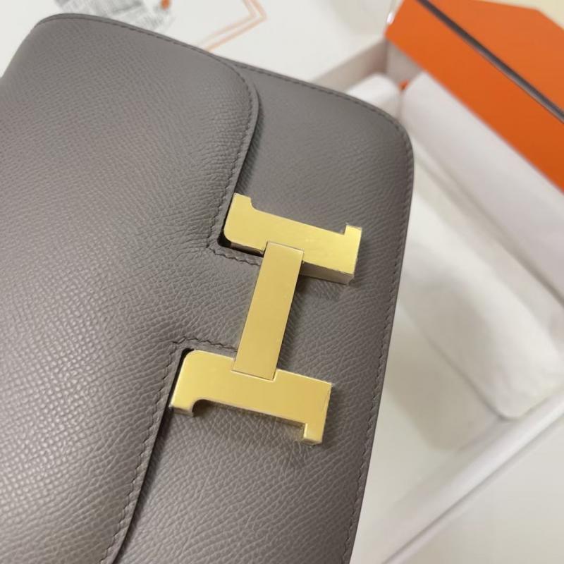 Hermes Epsom Leather Constance Bag HCE1923 Etain