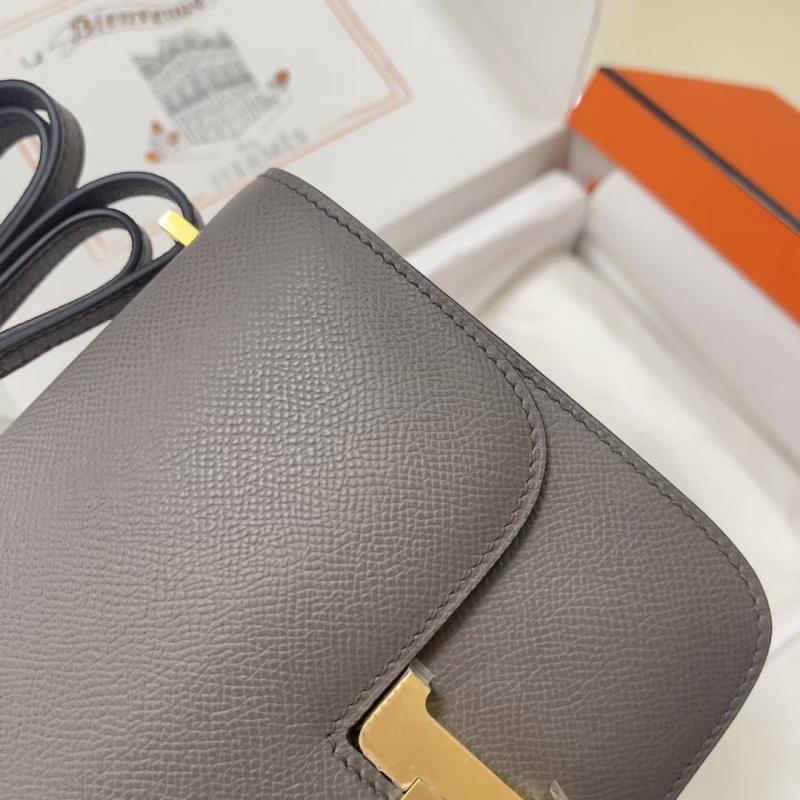 Hermes Epsom Leather Constance Bag HCE1923 Etain