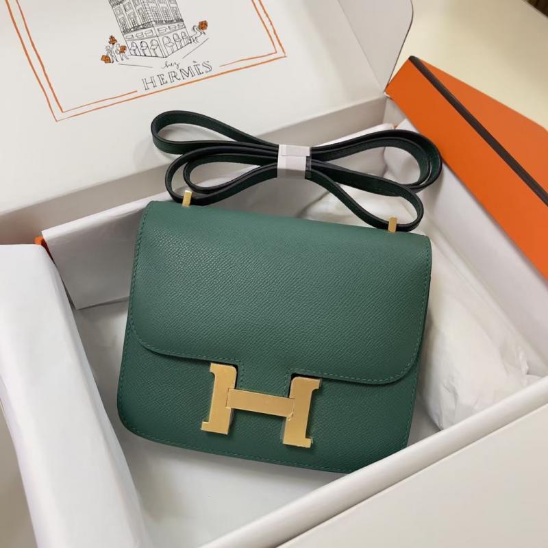 Hermes Epsom Leather Constance Bag HCE1923 Malachite