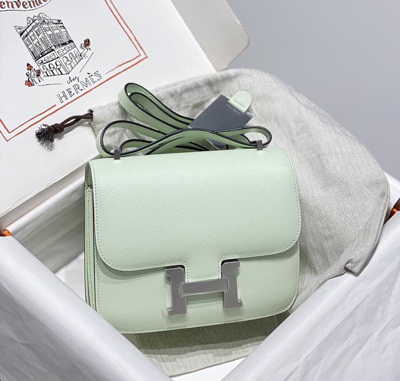 Hermes Epsom Leather Constance Bag HCE1923 Vert Fizz