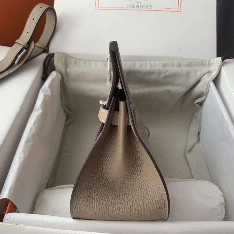 Hermes Taurillon Clemence Jypsiere 28 HJ28 Gris Tourterelle