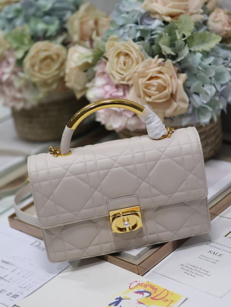 Medium Dior Ange Bag M4402 Light Beige