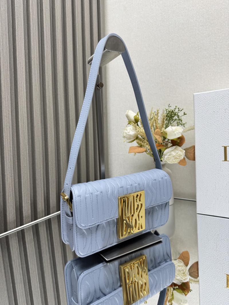 Miss Dior Flap Bag Black M2610 Blue