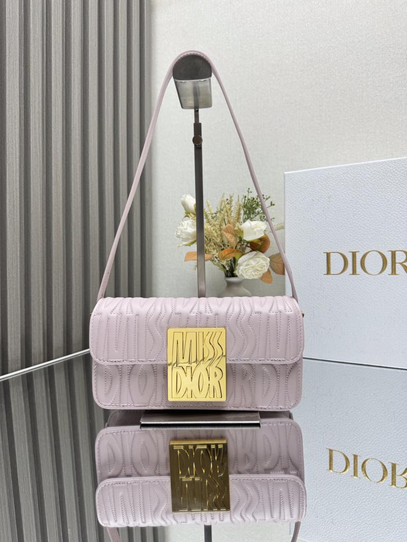 Miss Dior Flap Bag Black M2610 Pink