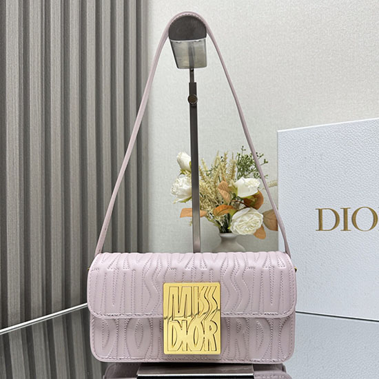 Miss Dior Flap Bag Black M2610 Pink