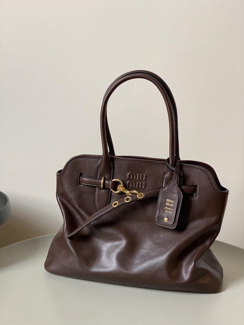 Miu Miu Aventure Nappa Leather Bag Briarwood 5BG291