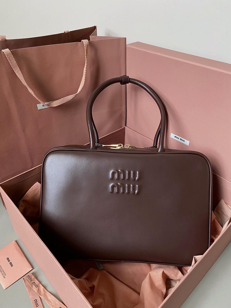 Miu Miu Leather Beau bag Briarwood 5BB117