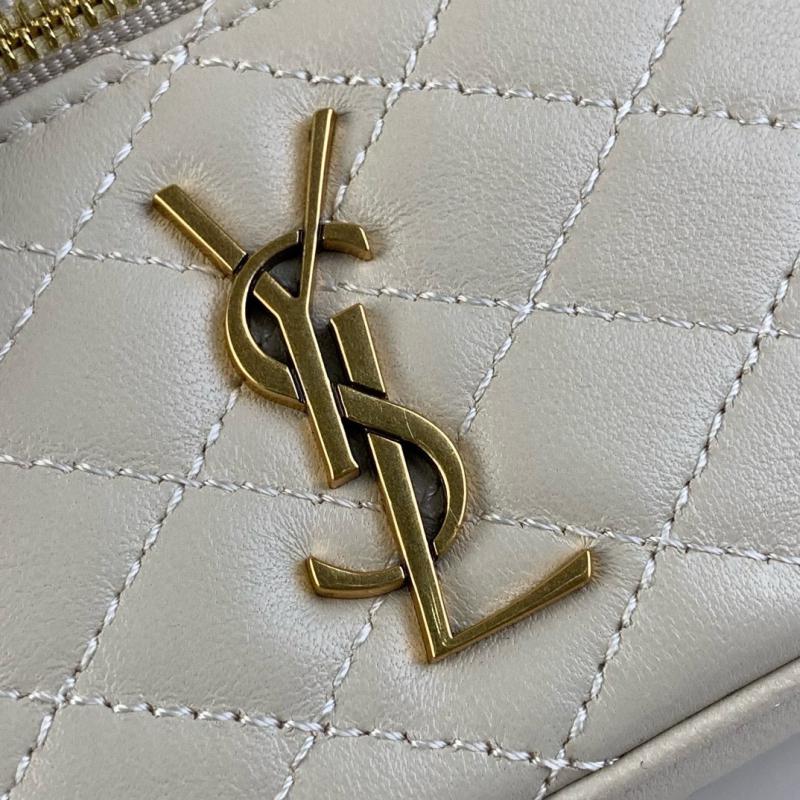 Saint Laurent Lambskin Gaby Vanity Bag 7667311 Cream