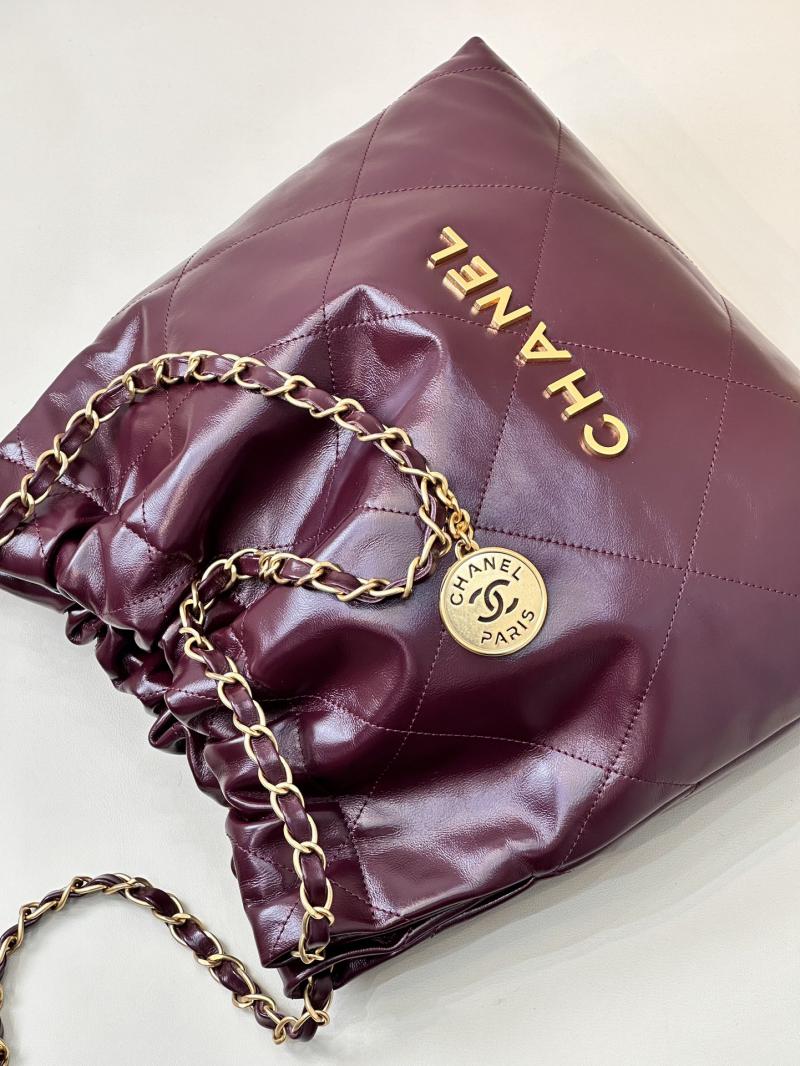 Small Chanel 22 Handbag AS3260 Burgundy