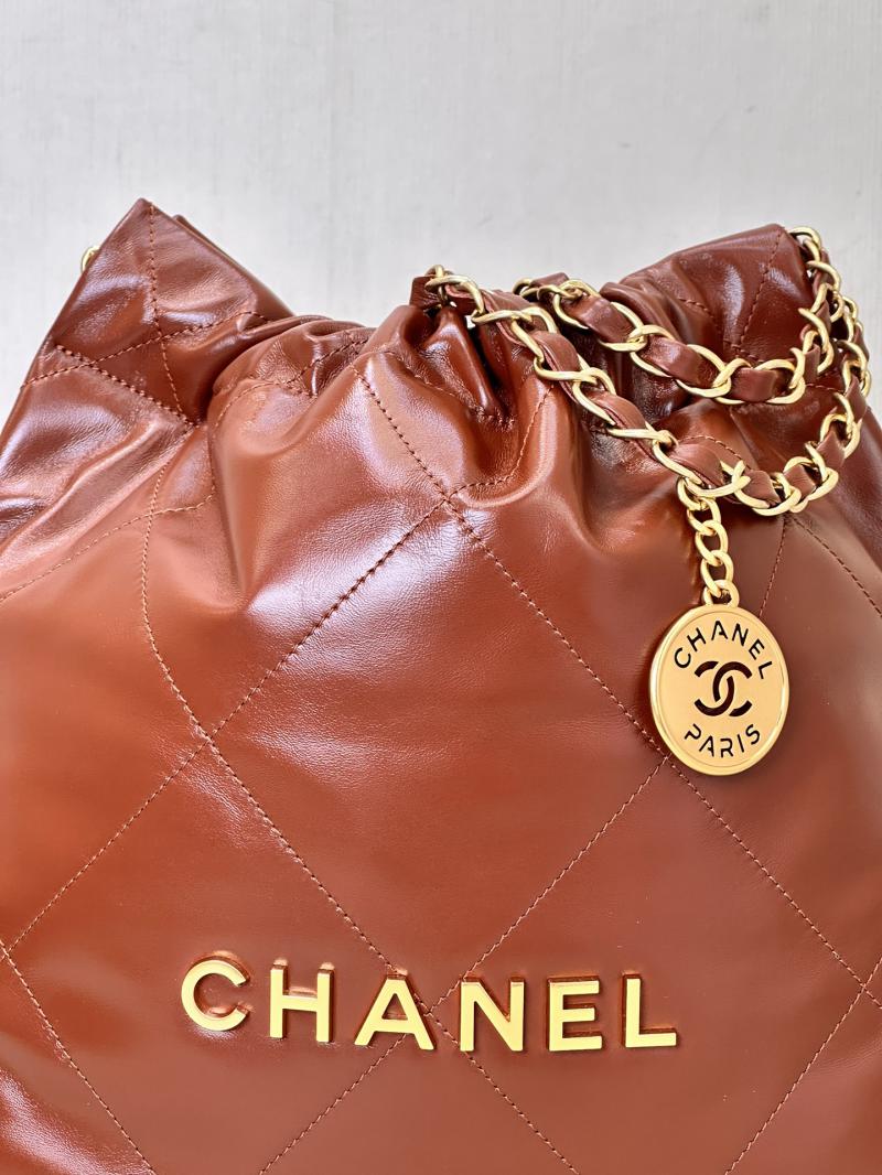 Small Chanel 22 Handbag AS3260 Tan