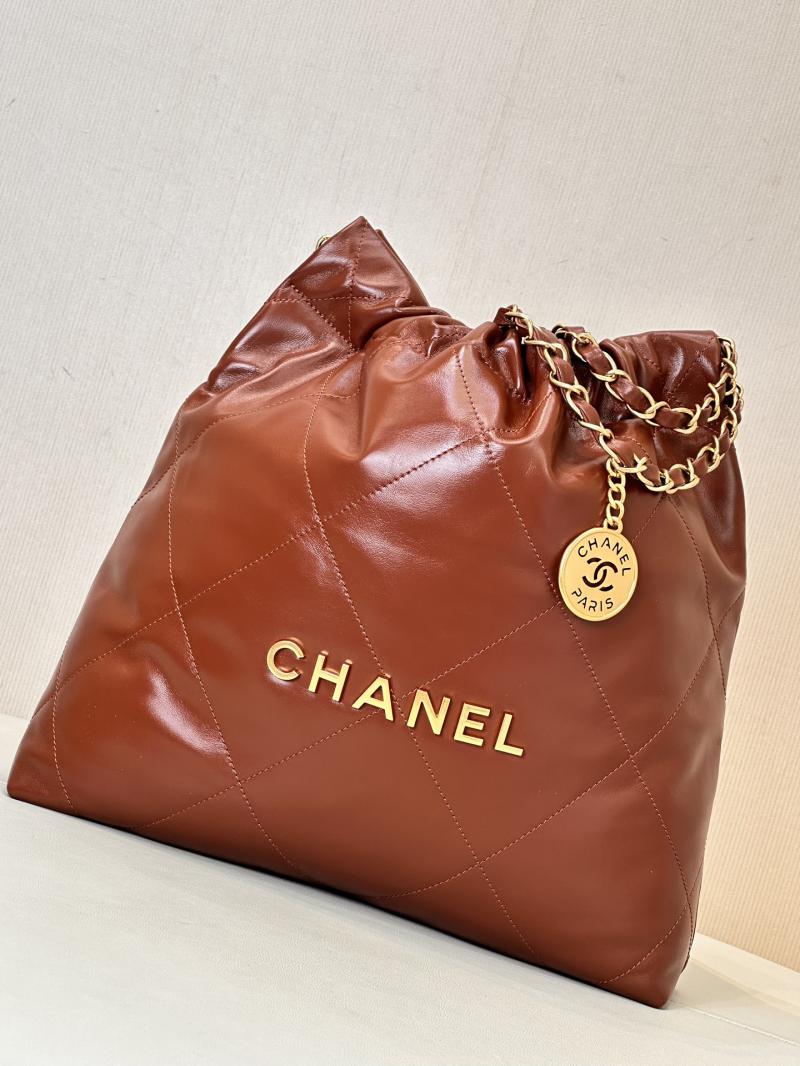 Small Chanel 22 Handbag AS3260 Tan