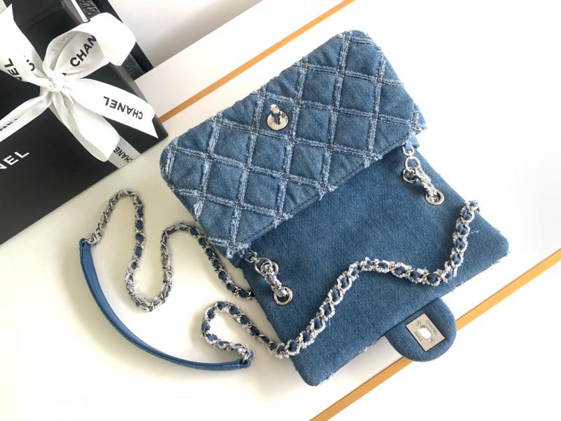 Small Chanel Denim Flap Bag AS1940