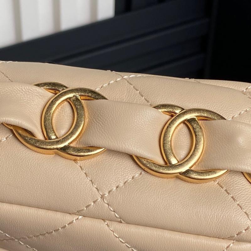 Small Chanel Lambskin Flap Bag AS5167 Beige