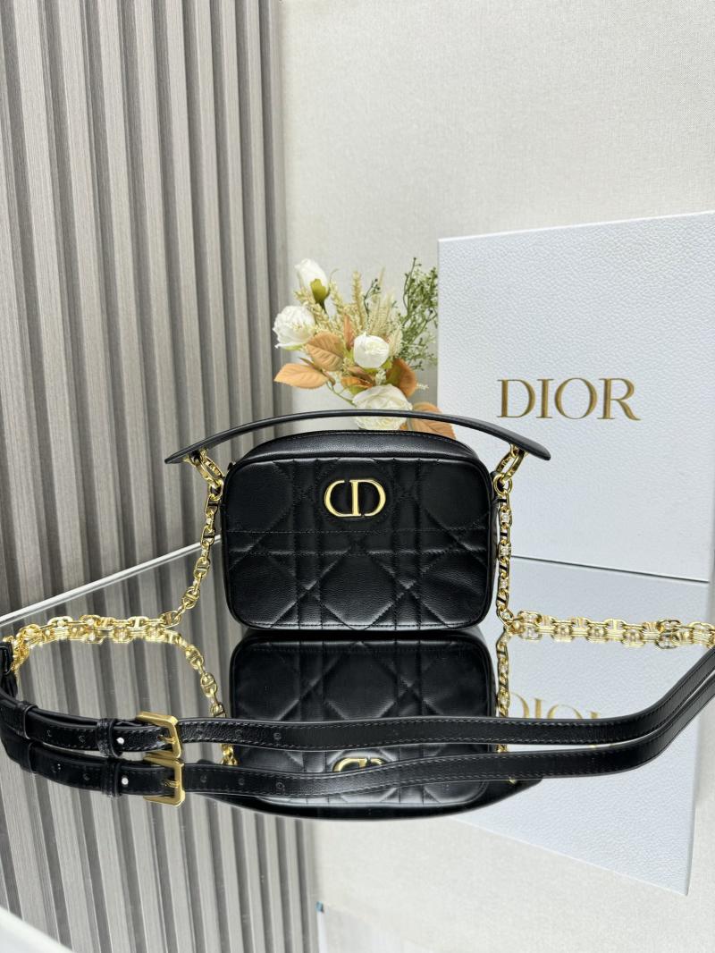 Small Dior Caro Top Handle Camera Bag M3352 Black