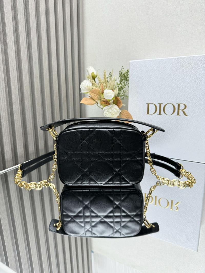 Small Dior Caro Top Handle Camera Bag M3352 Black