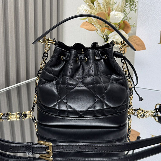 Small Dior Jolie Bucket Bag M2780 Black