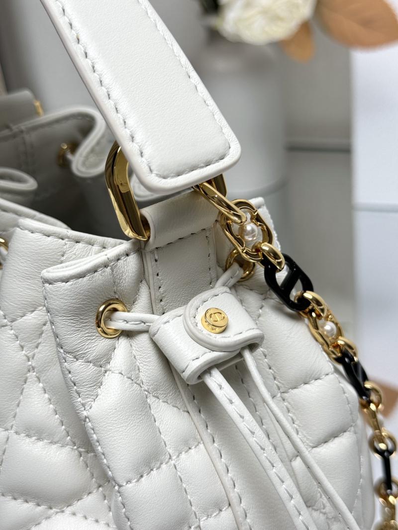 Small Dior Jolie Bucket Bag M2780 White