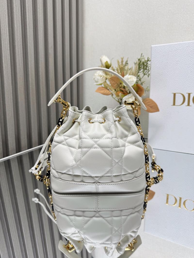 Small Dior Jolie Bucket Bag M2780 White