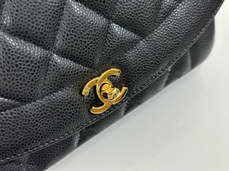 Vintage Chanel Calfskin Flap Bag Black A2221