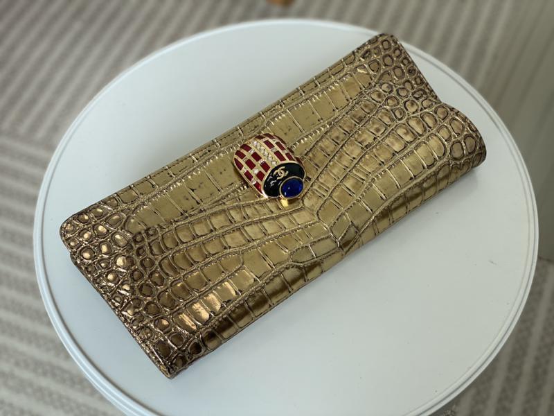 Vintage Chanel Clutch Bag AS6603 Gold