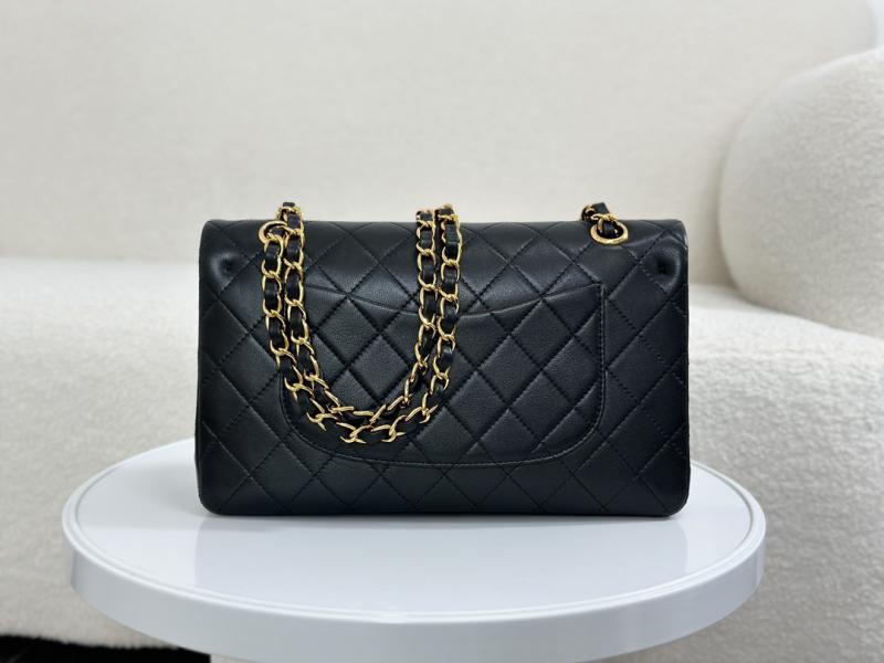 Vintage Chanel Lambskin Flap Bag Black A2220