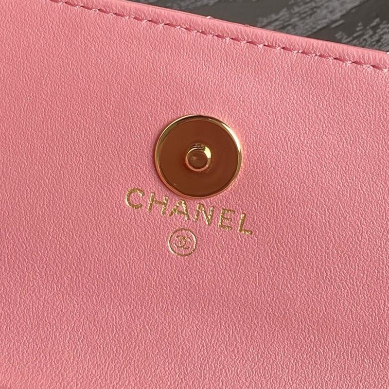 Chanel Flap Phone Holder With Chain AP4284 Pink