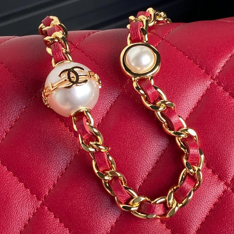 Chanel Flap Phone Holder With Chain AP4284 Red