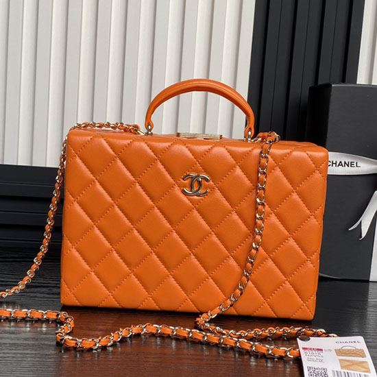 Chanel Lambskin Box Bag AS5168 Orange