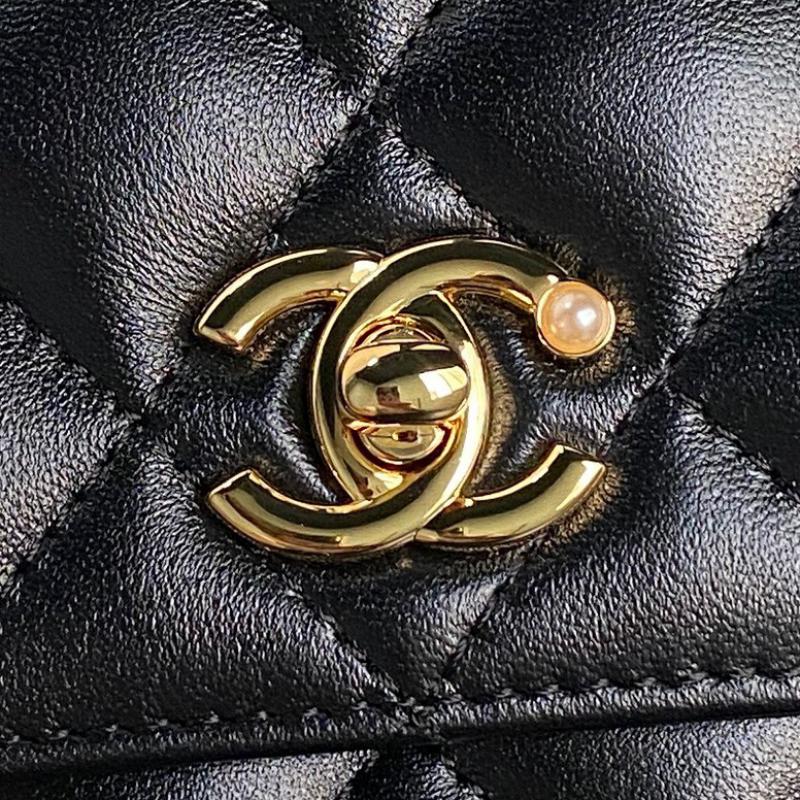 Chanel Lambskin WOC Chain Wallet AP4282 Black