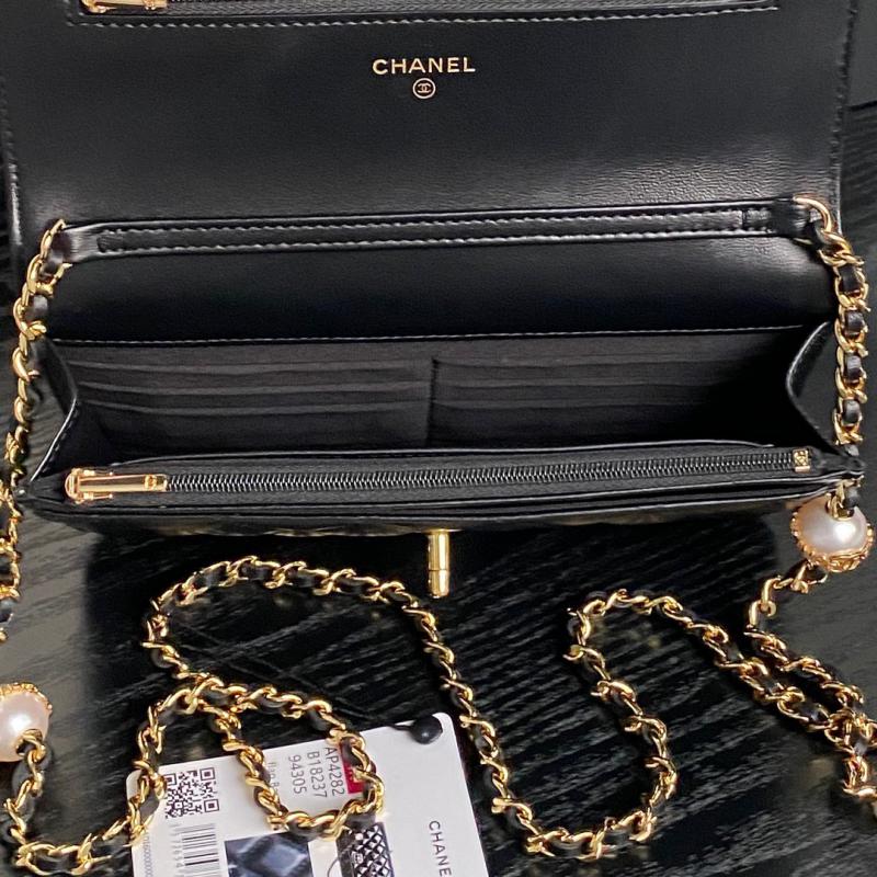 Chanel Lambskin WOC Chain Wallet AP4282 Black