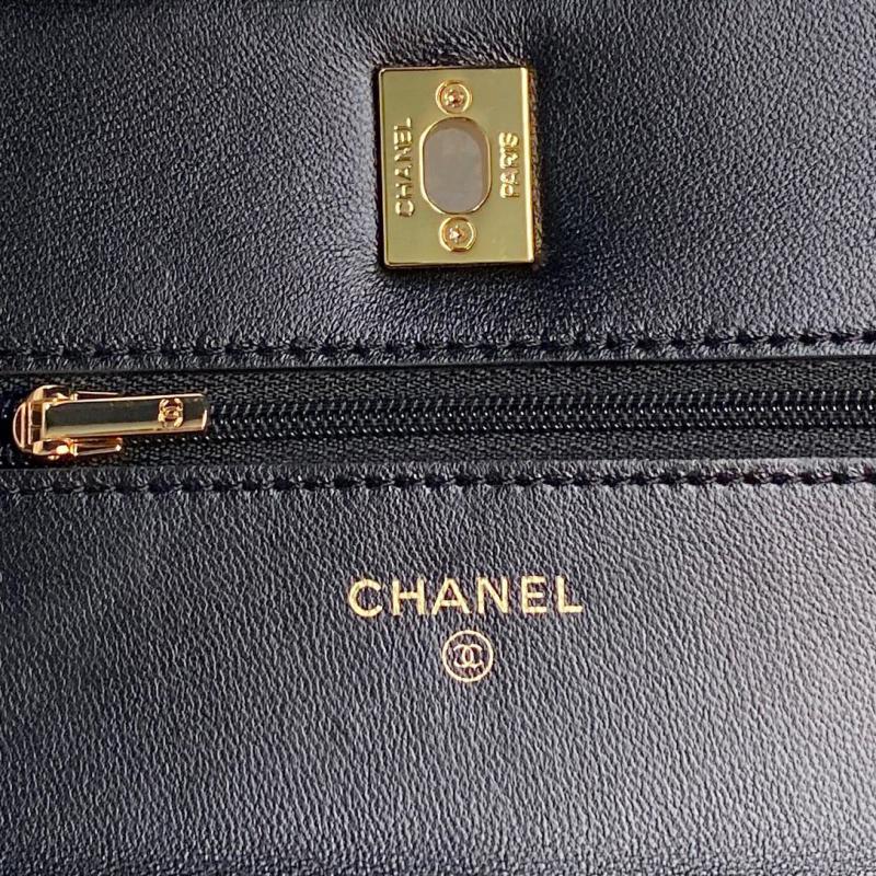 Chanel Lambskin WOC Chain Wallet AP4282 Black