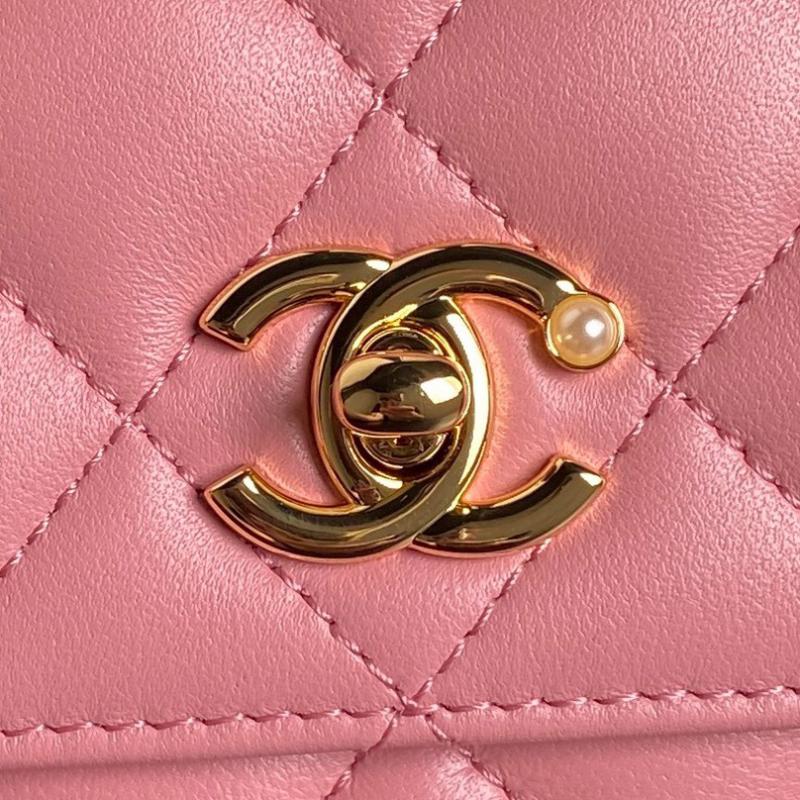 Chanel Lambskin WOC Chain Wallet AP4282 Pink