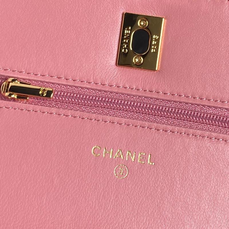 Chanel Lambskin WOC Chain Wallet AP4282 Pink