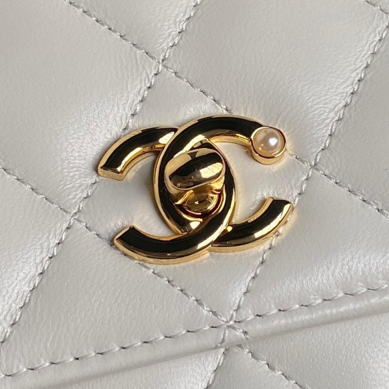 Chanel Lambskin WOC Chain Wallet AP4282 White