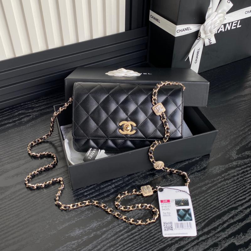 Chanel Lambskin WOC Chain Wallet AP4299 Black