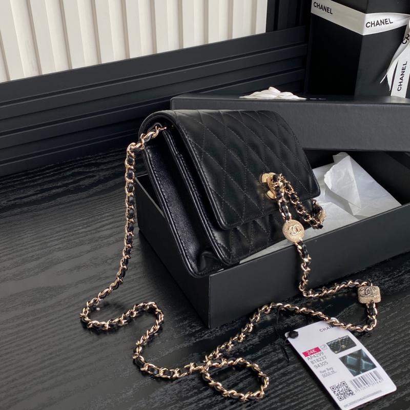 Chanel Lambskin WOC Chain Wallet AP4299 Black