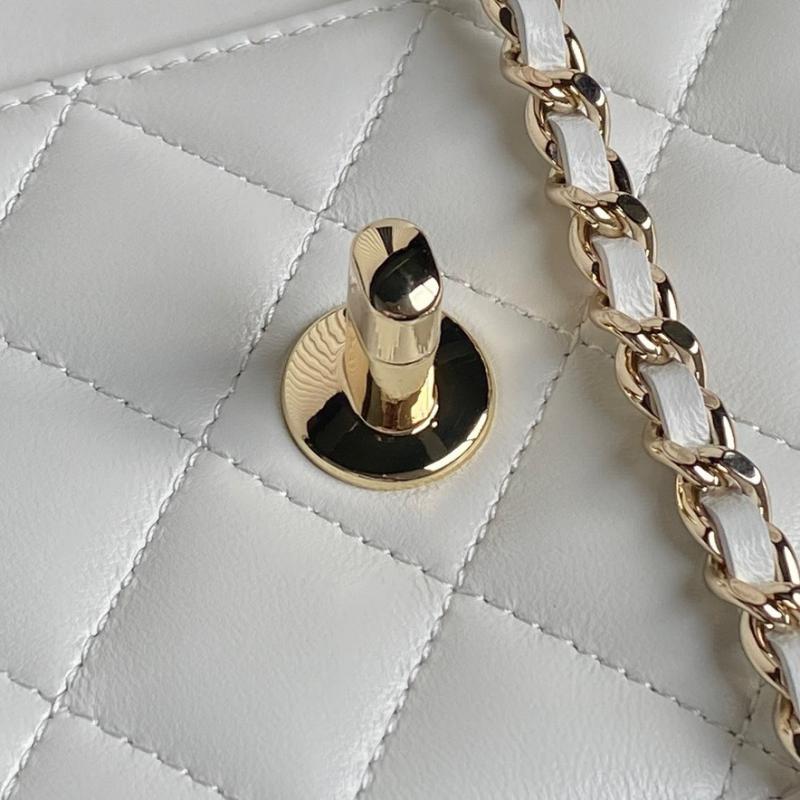 Chanel Lambskin WOC Chain Wallet AP4299 White