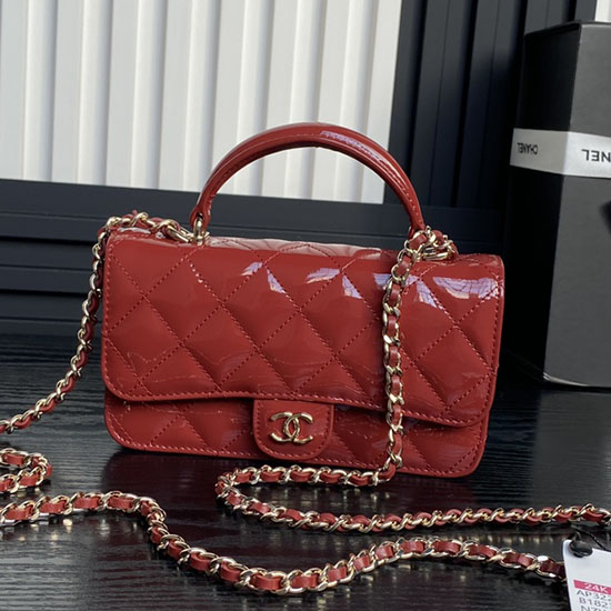 Chanel Patent Leather Mini Flap Bag AP3226 Red