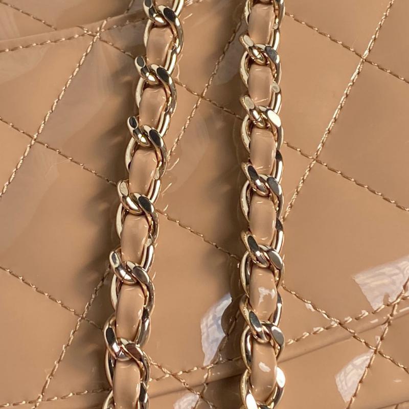 Chanel Patent Leather Mini Flap Bag AS2431 Beige