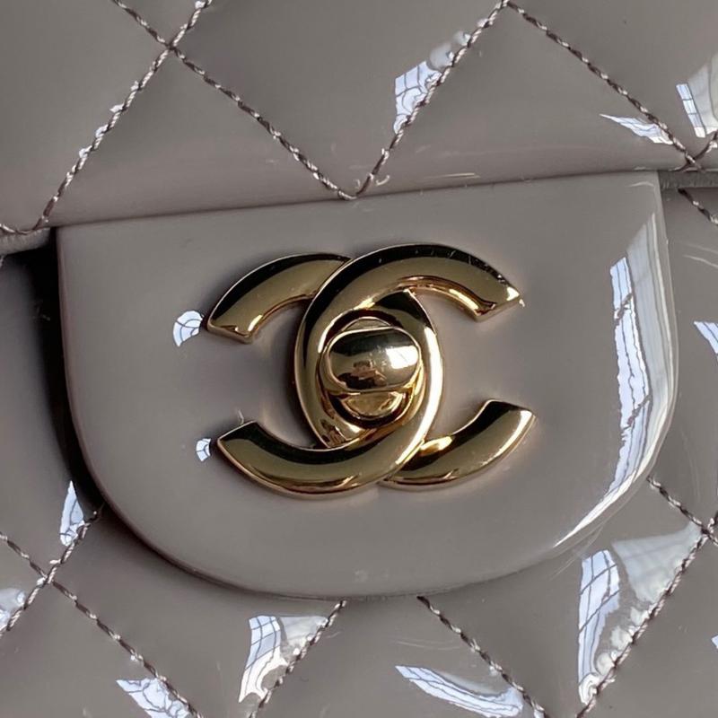 Chanel Patent Leather Mini Flap Bag AS2431 Grey